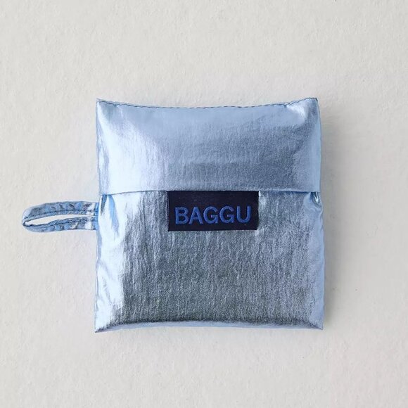 NWT Baby Baggu - Metallic Light Blue - Picture 4 of 5